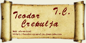 Teodor Crepulja vizit kartica